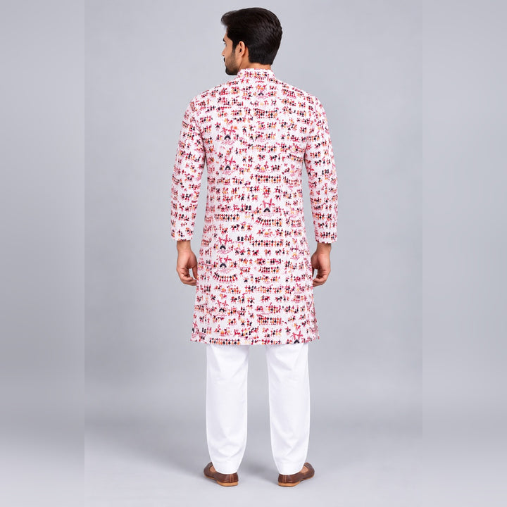 Premium Pure Cotton Printed Kurta Pajama Set for Men