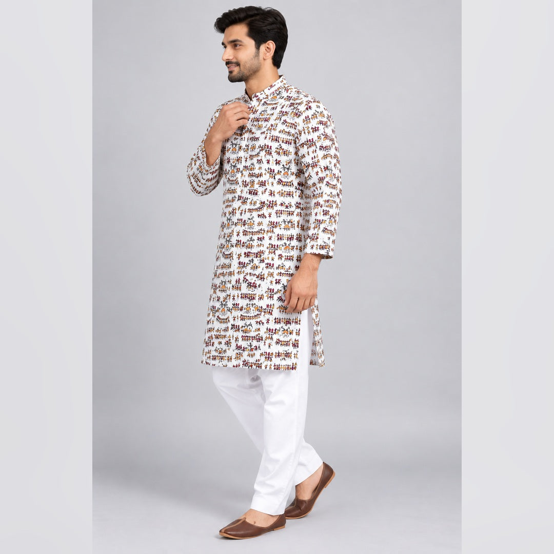 Premium Cotton Printed Kurta Pajama Set