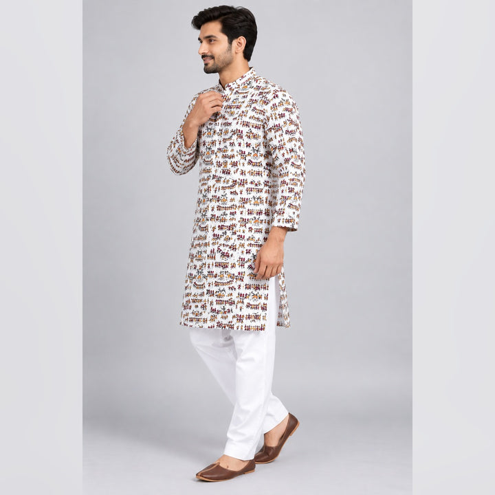 Premium Cotton Printed Kurta Pajama Set
