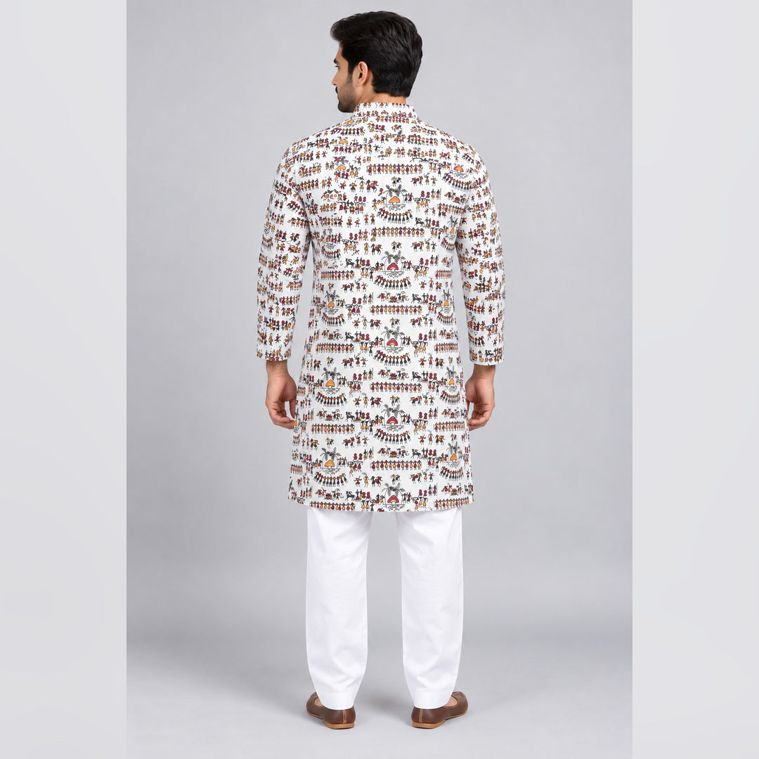 Premium Cotton Printed Kurta Pajama Set
