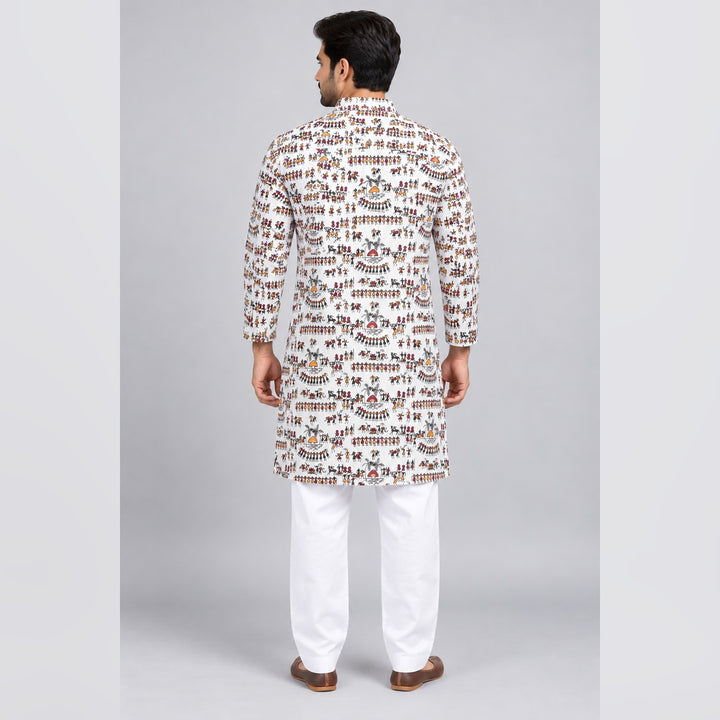 Premium Cotton Printed Kurta Pajama Set