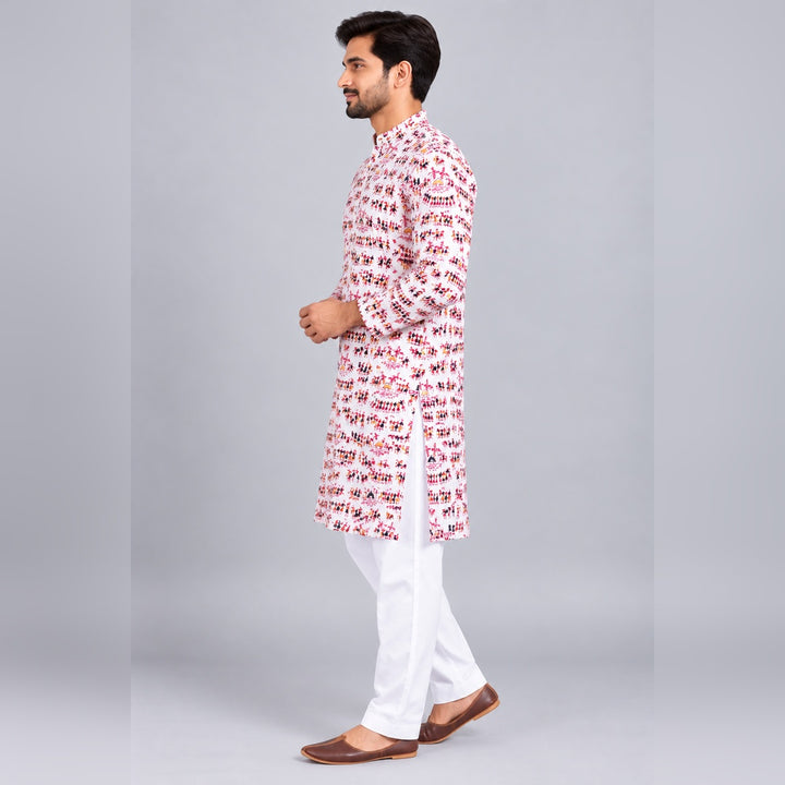 Premium Pure Cotton Printed Kurta Pajama Set for Men
