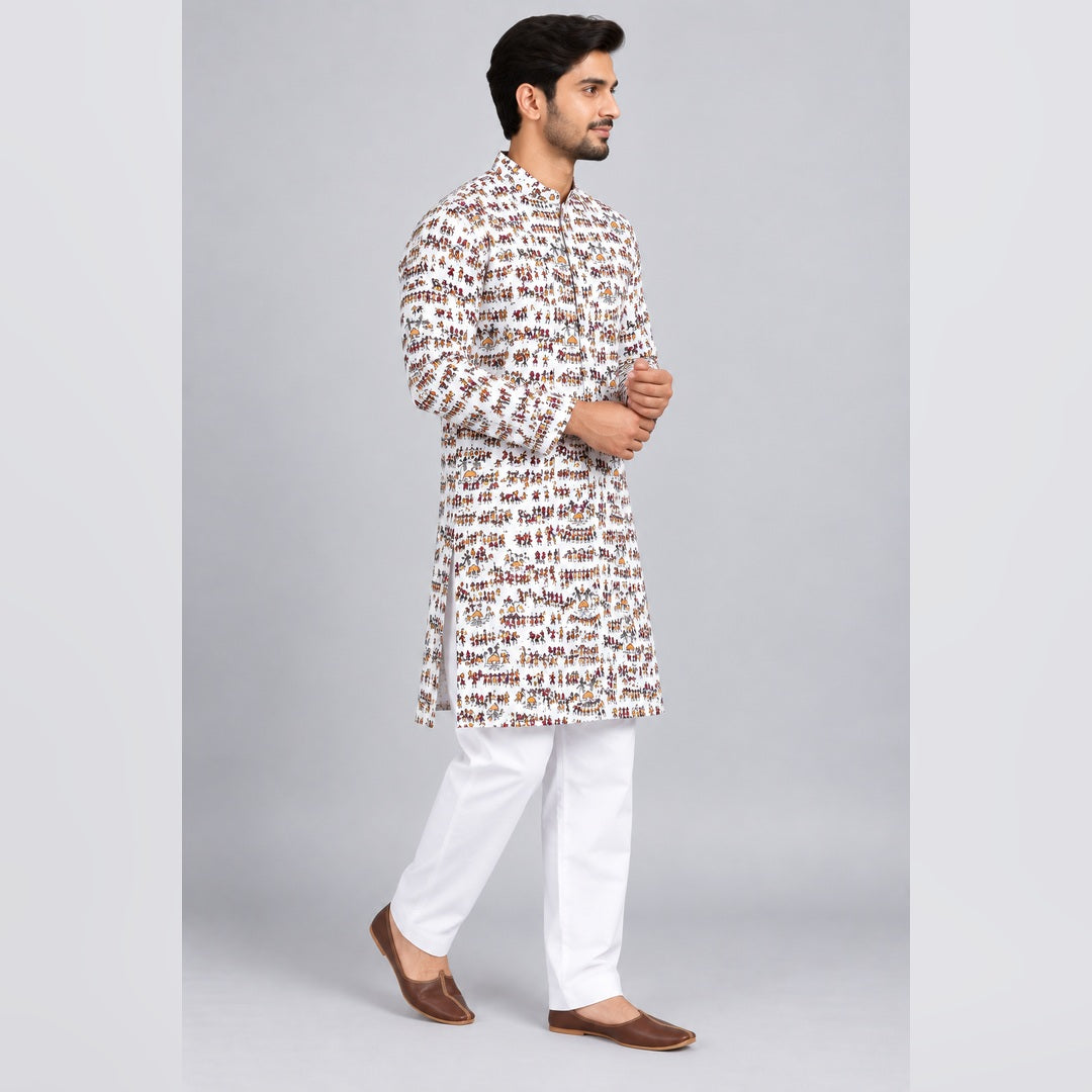 Premium Cotton Printed Kurta Pajama Set