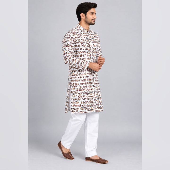 Premium Cotton Printed Kurta Pajama Set