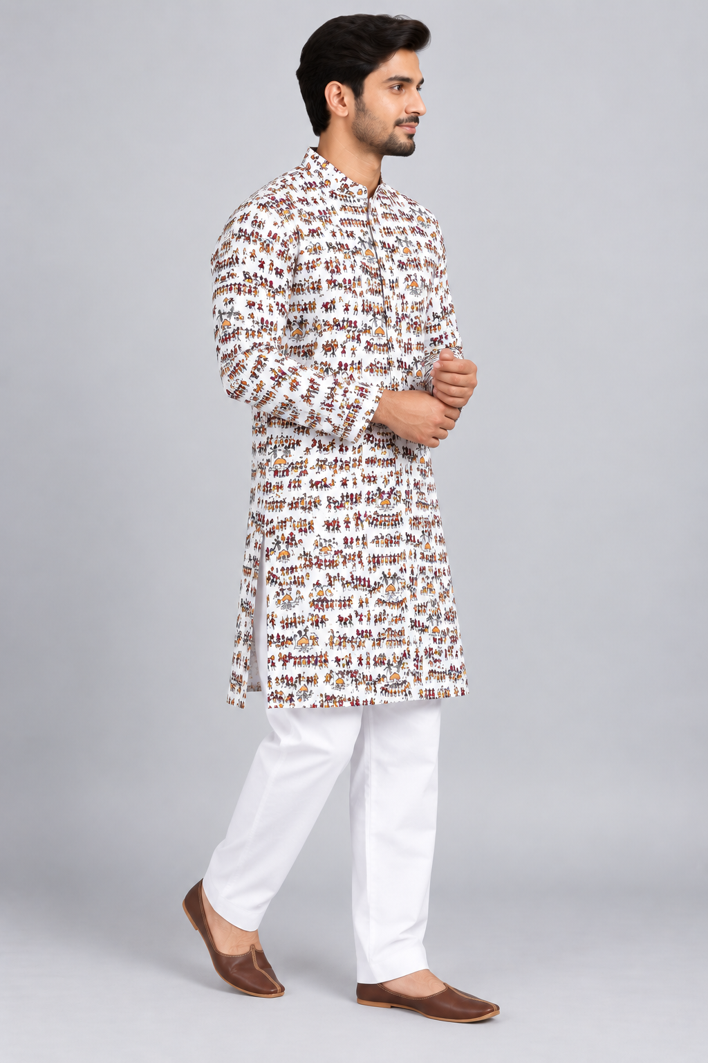 Premium Cotton Printed Kurta Pajama Set