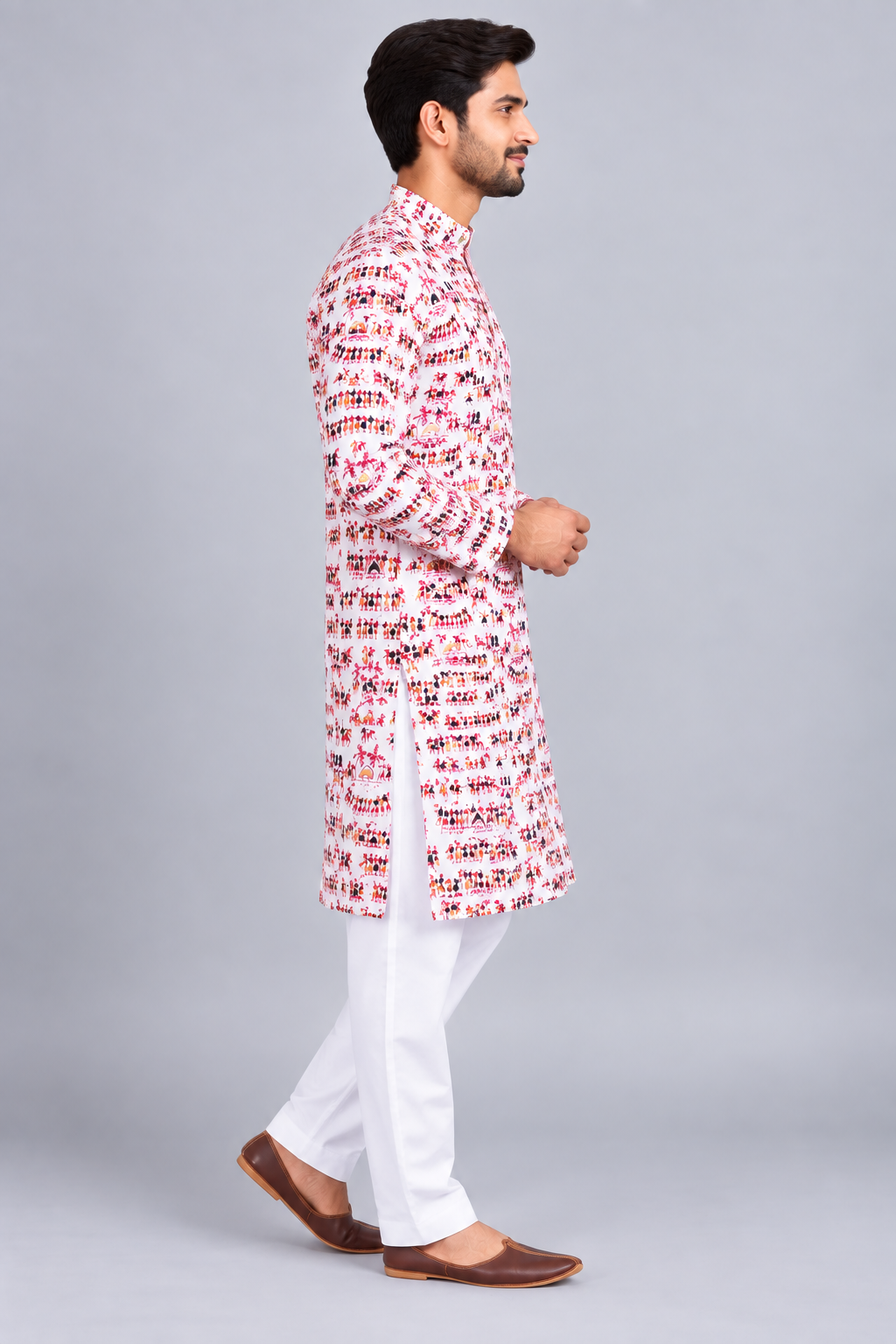 Premium Pure Cotton Printed Kurta Pajama Set for Men