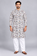 Premium Pure Cotton Printed Kurta Pajama Set for Men