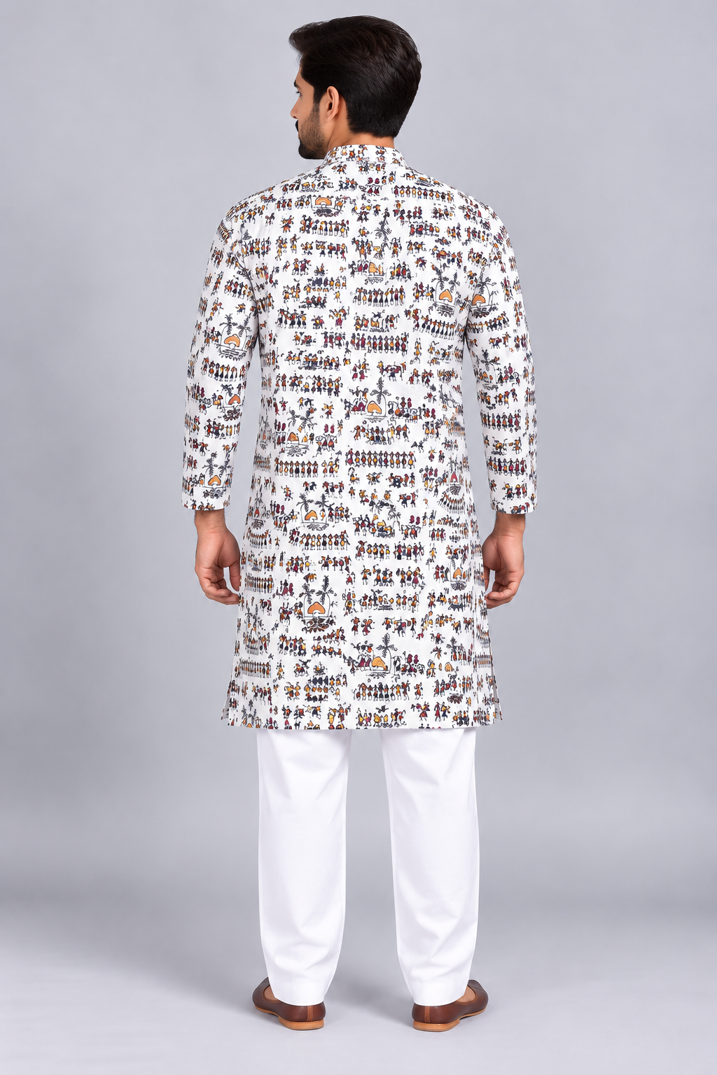 Premium Pure Cotton Printed Kurta Pajama Set for Men