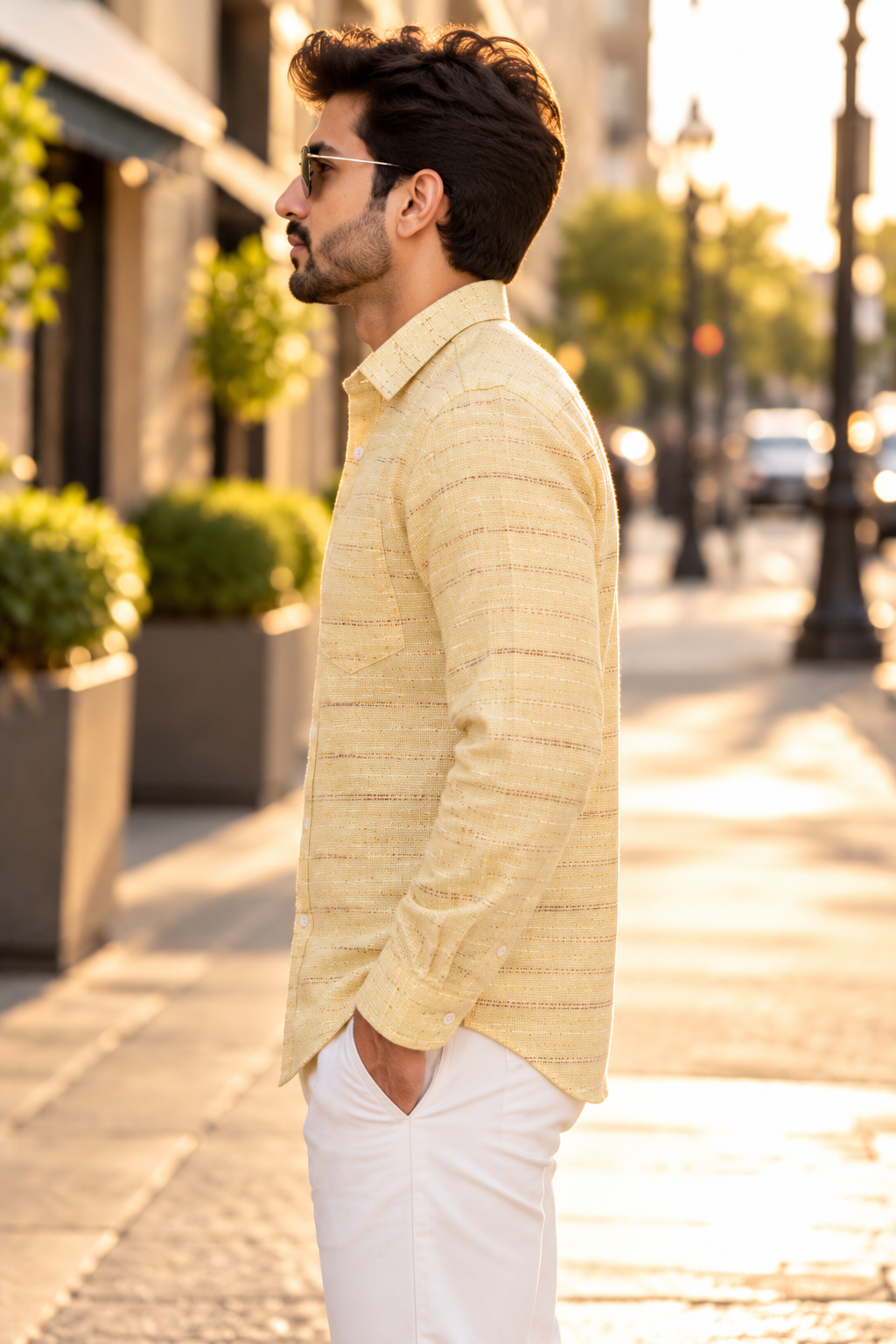 Men's Premium Matka Textured Full-Sleeve Shirt – Heritage Collection