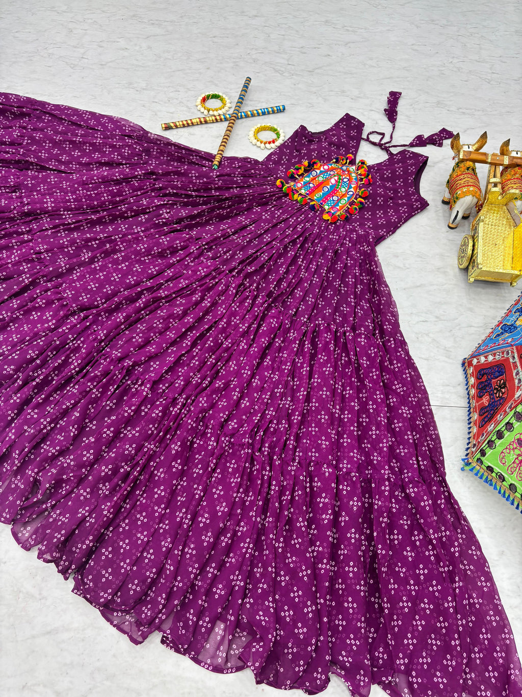 Navratri Special Gamathi Work Gown