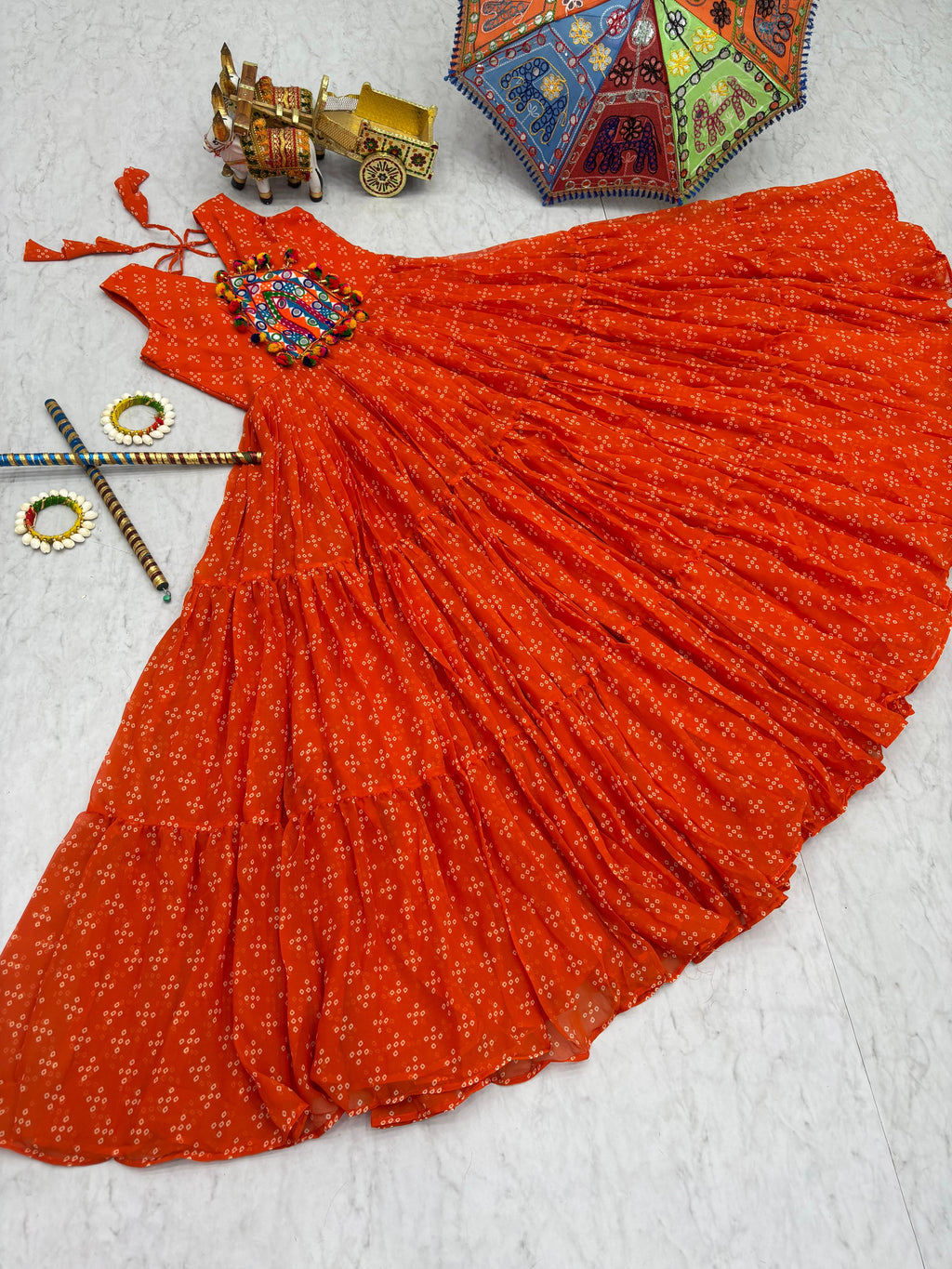 Navratri Special Gamathi Work Gown
