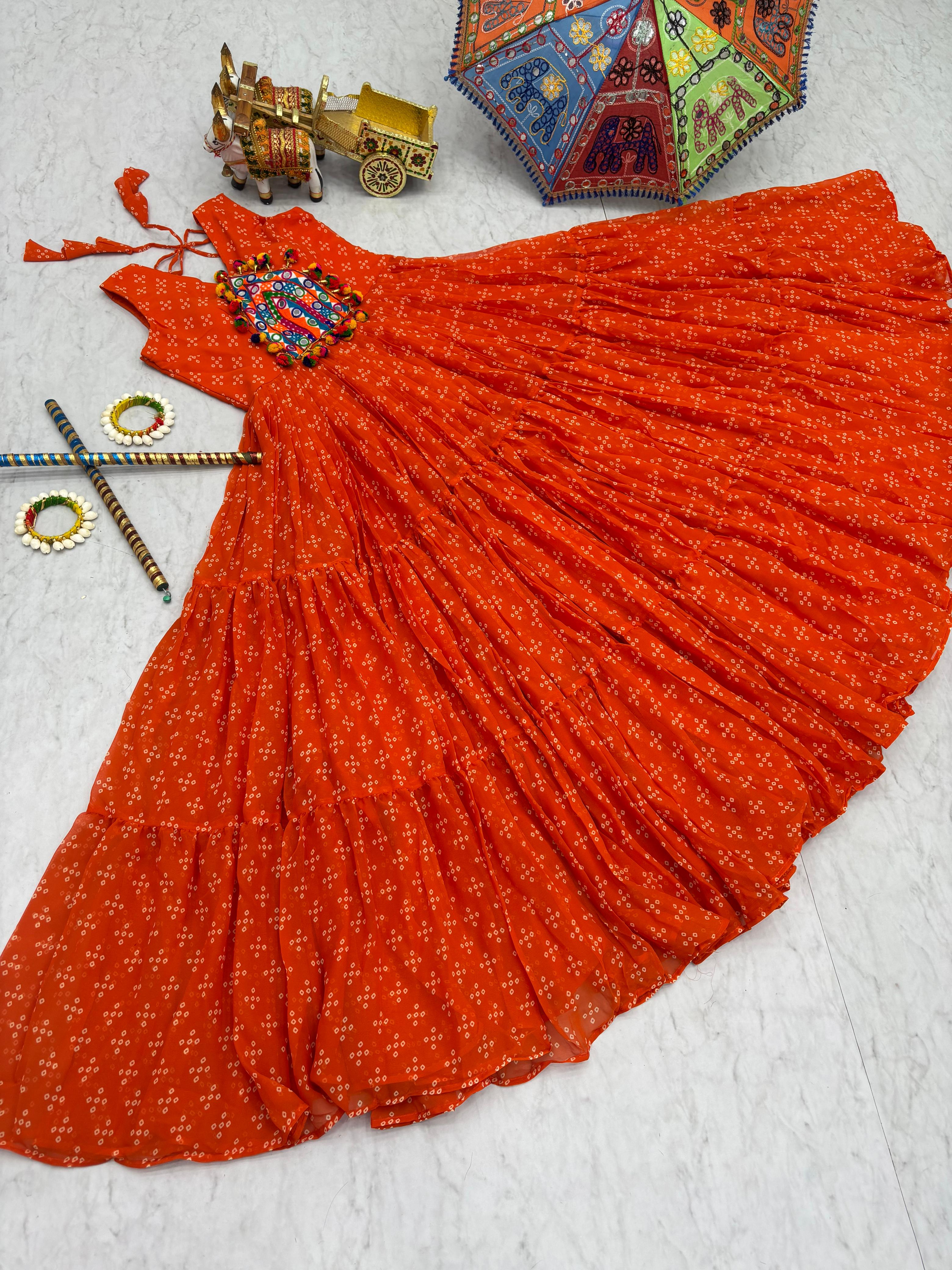 Navratri Special Gamathi Work Gown
