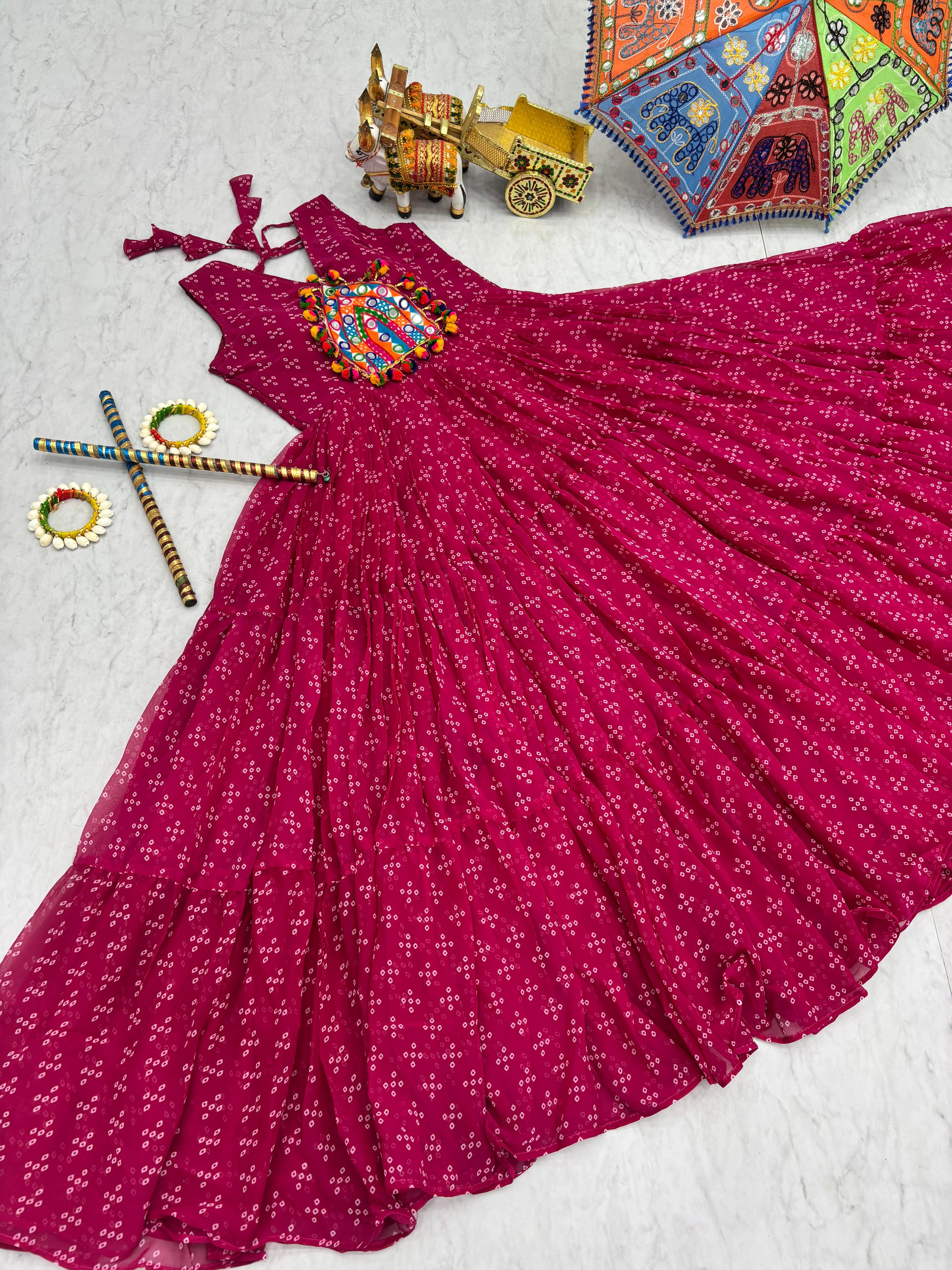 Navratri Special Gamathi Work Gown