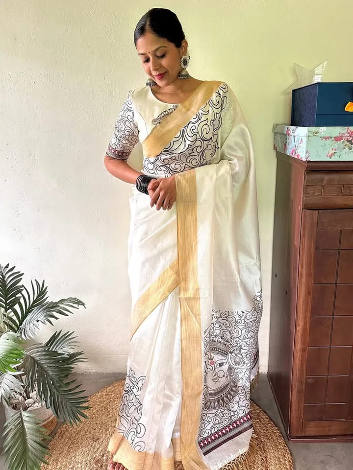 Linen Cotton Saree
