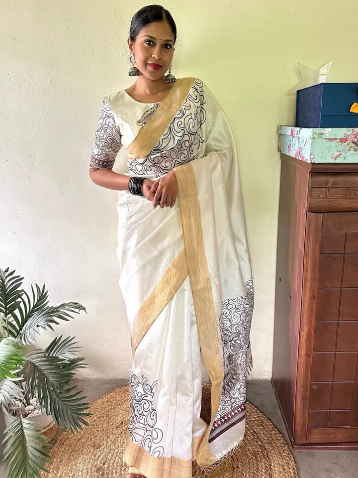 Linen Cotton Saree