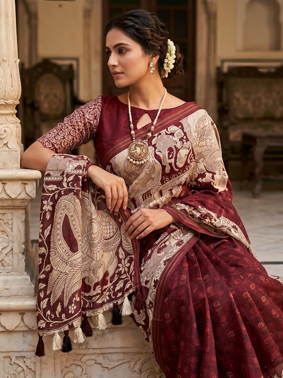 KOTA PEN KALAMKARI SAREE