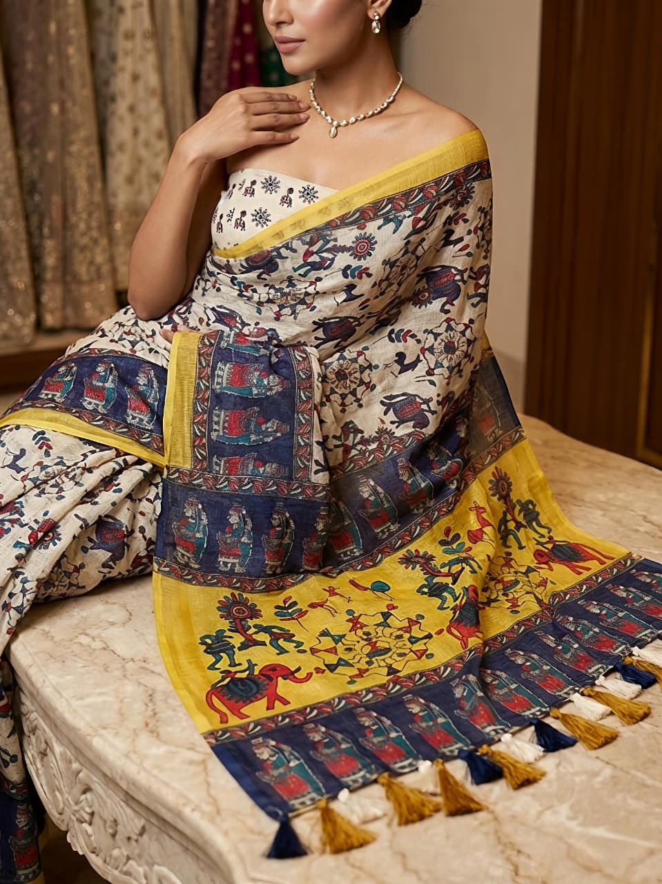 KOTA PEN KALAMKARI SAREE