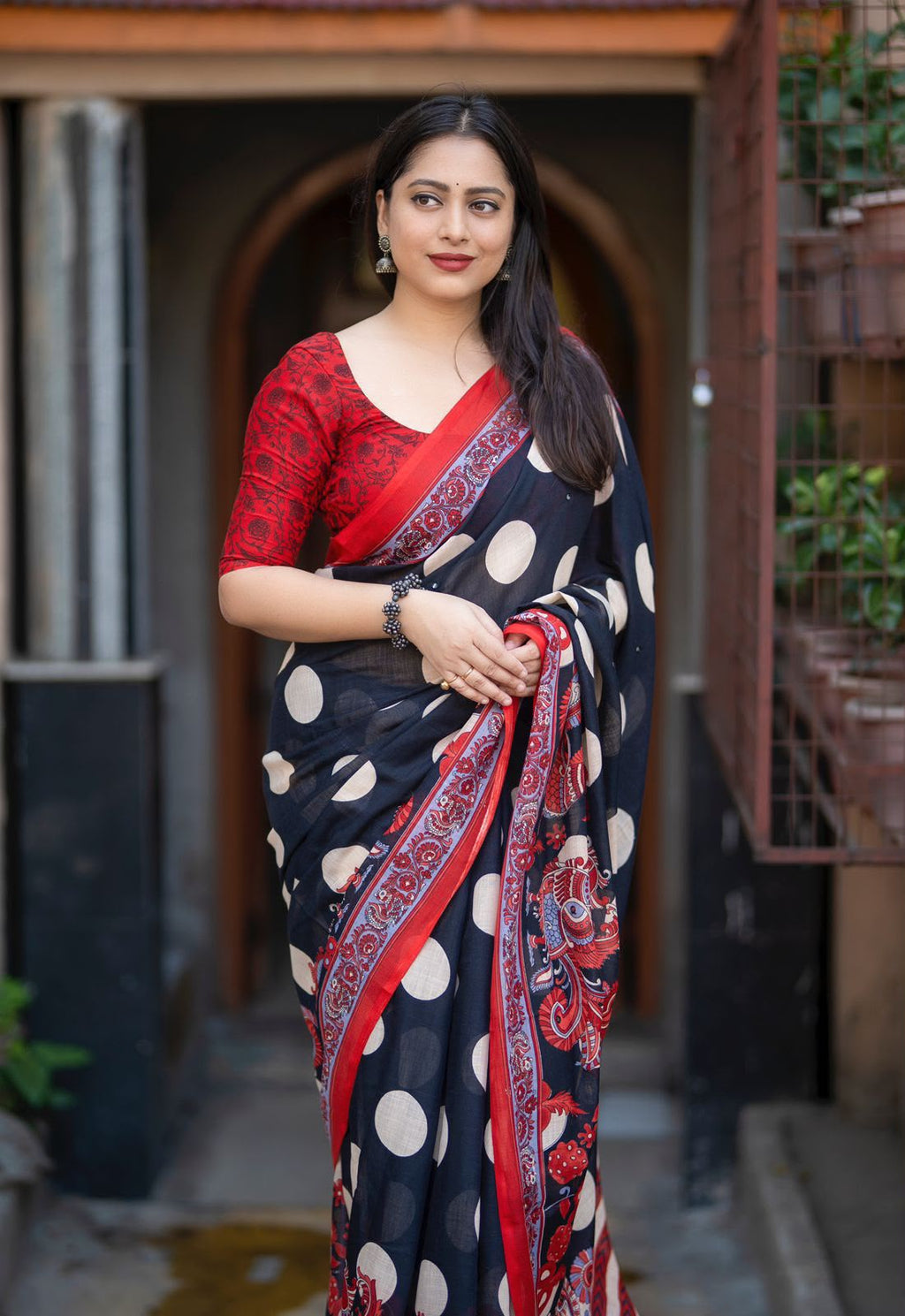 Linen Printed Saree