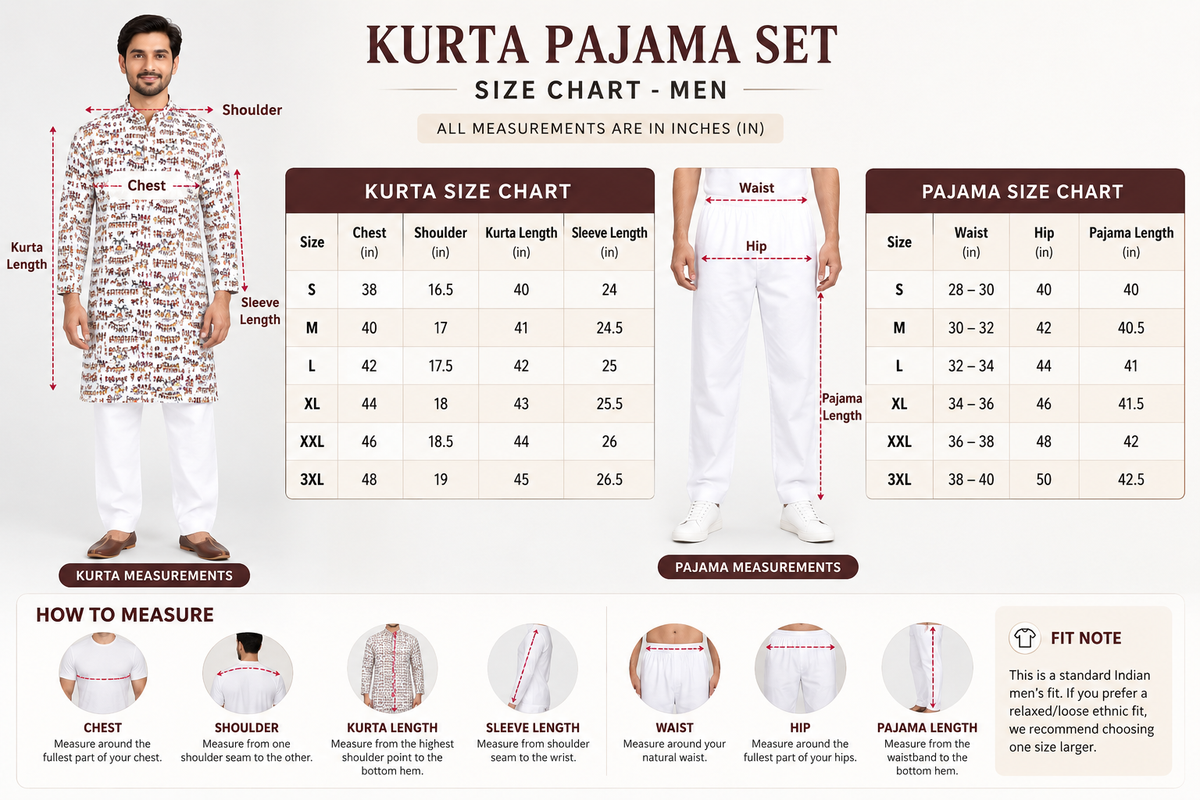 Premium Cotton Printed Kurta Pajama Set