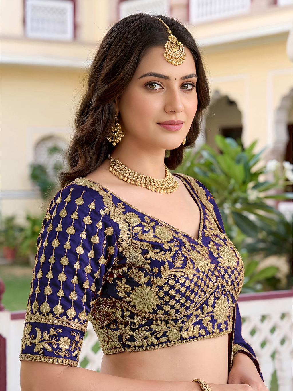 Royal Navy Blue Lehenga Choli