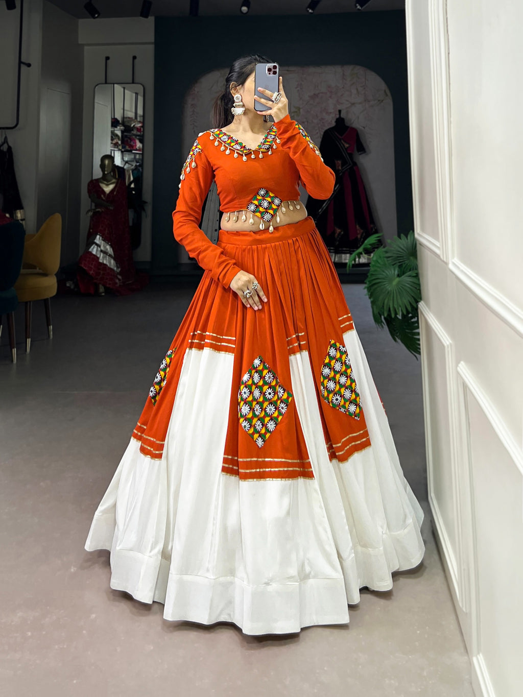 Pure Rayon Fabric Lehenga For Navratri