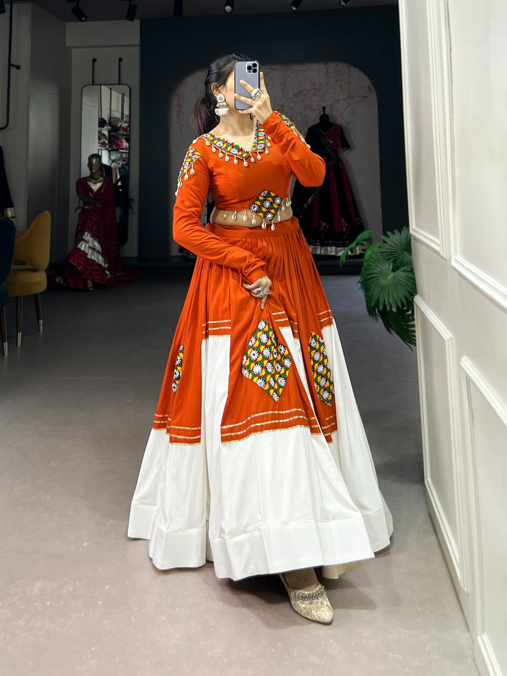 Pure Rayon Fabric Lehenga For Navratri