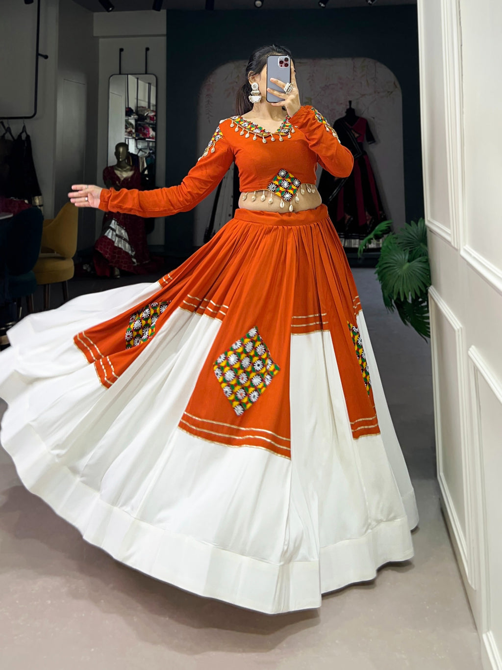 Pure Rayon Fabric Lehenga For Navratri