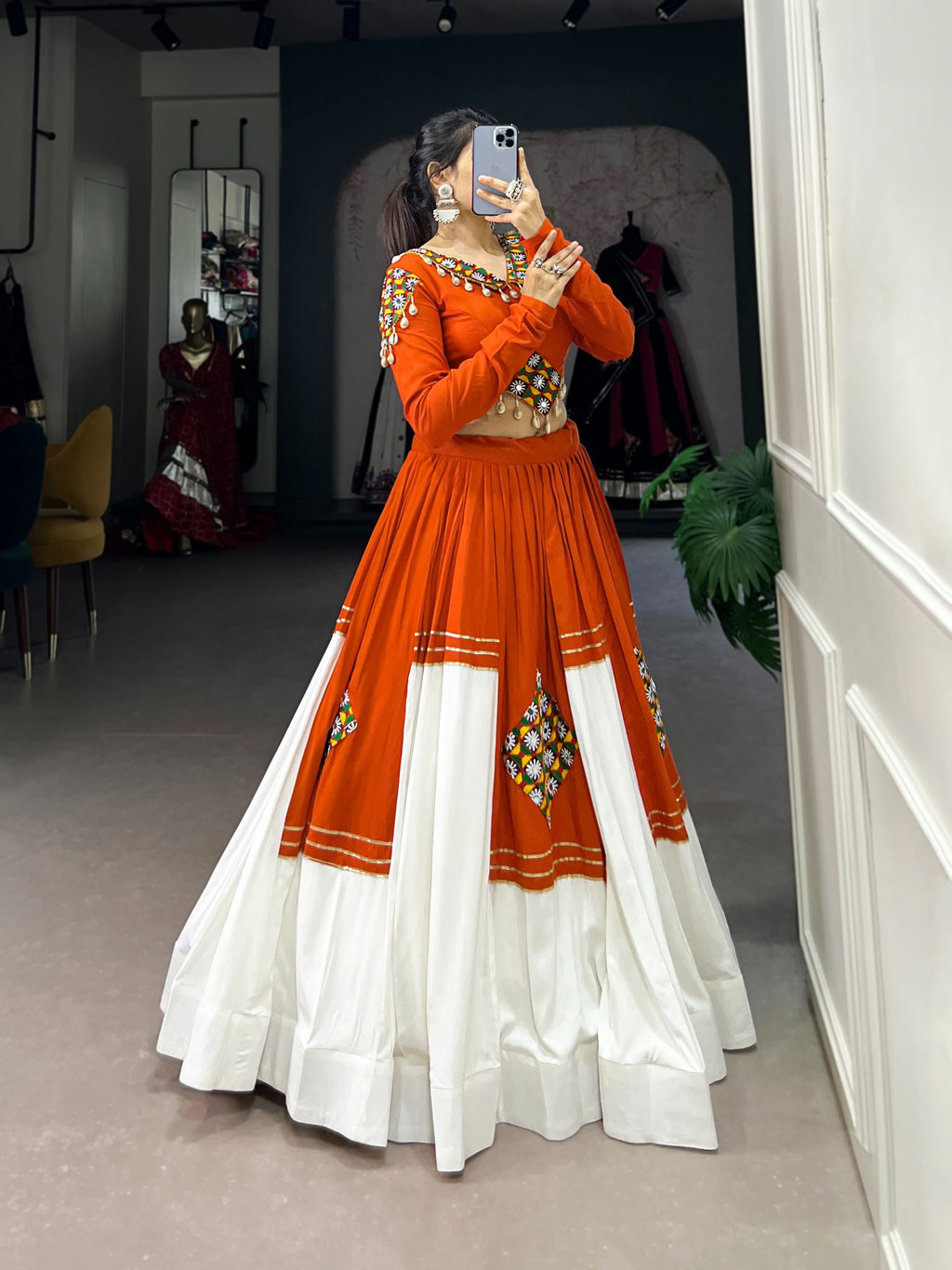 Pure Rayon Fabric Lehenga For Navratri