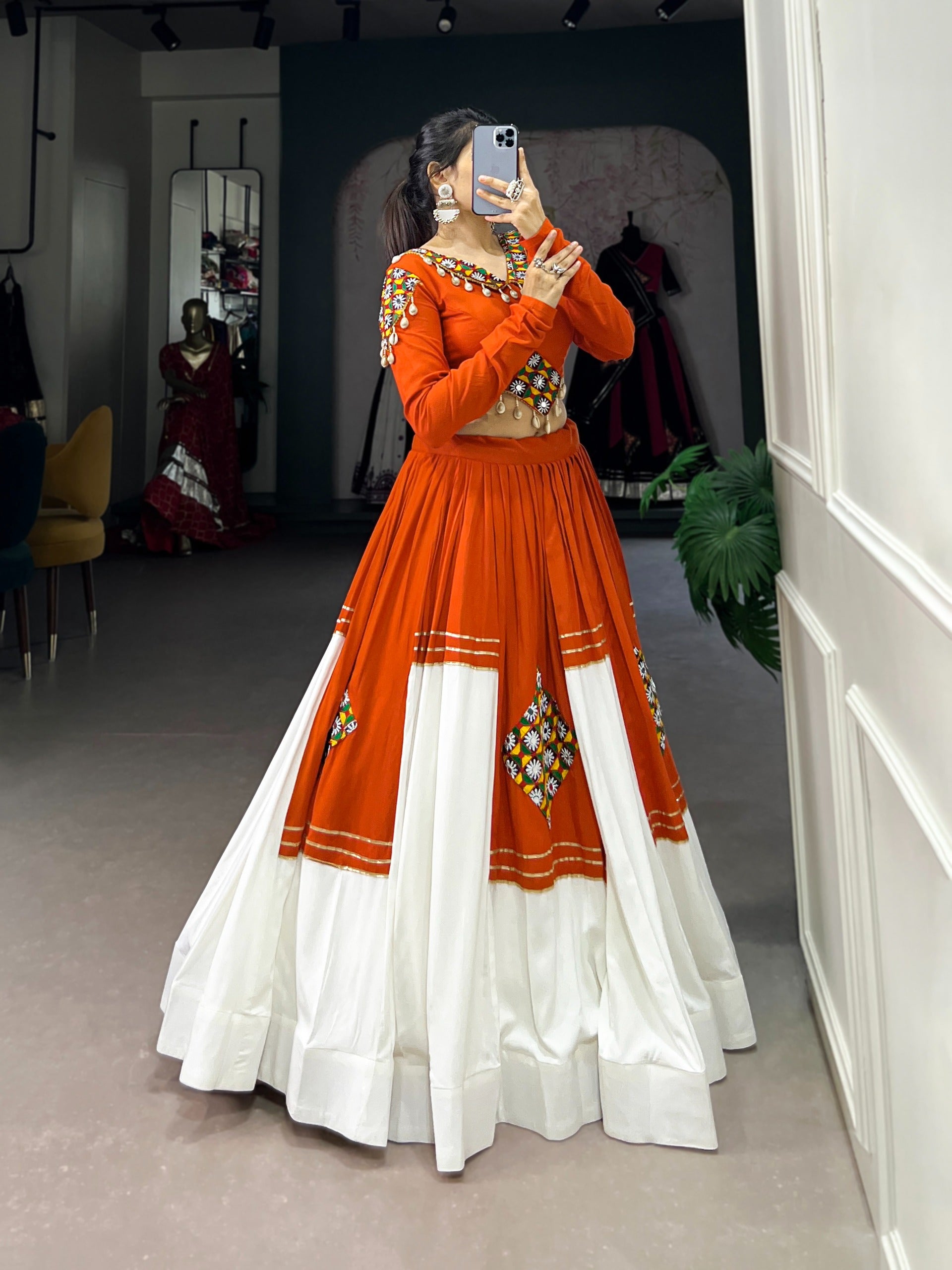 Pure Rayon Fabric Lehenga For Navratri
