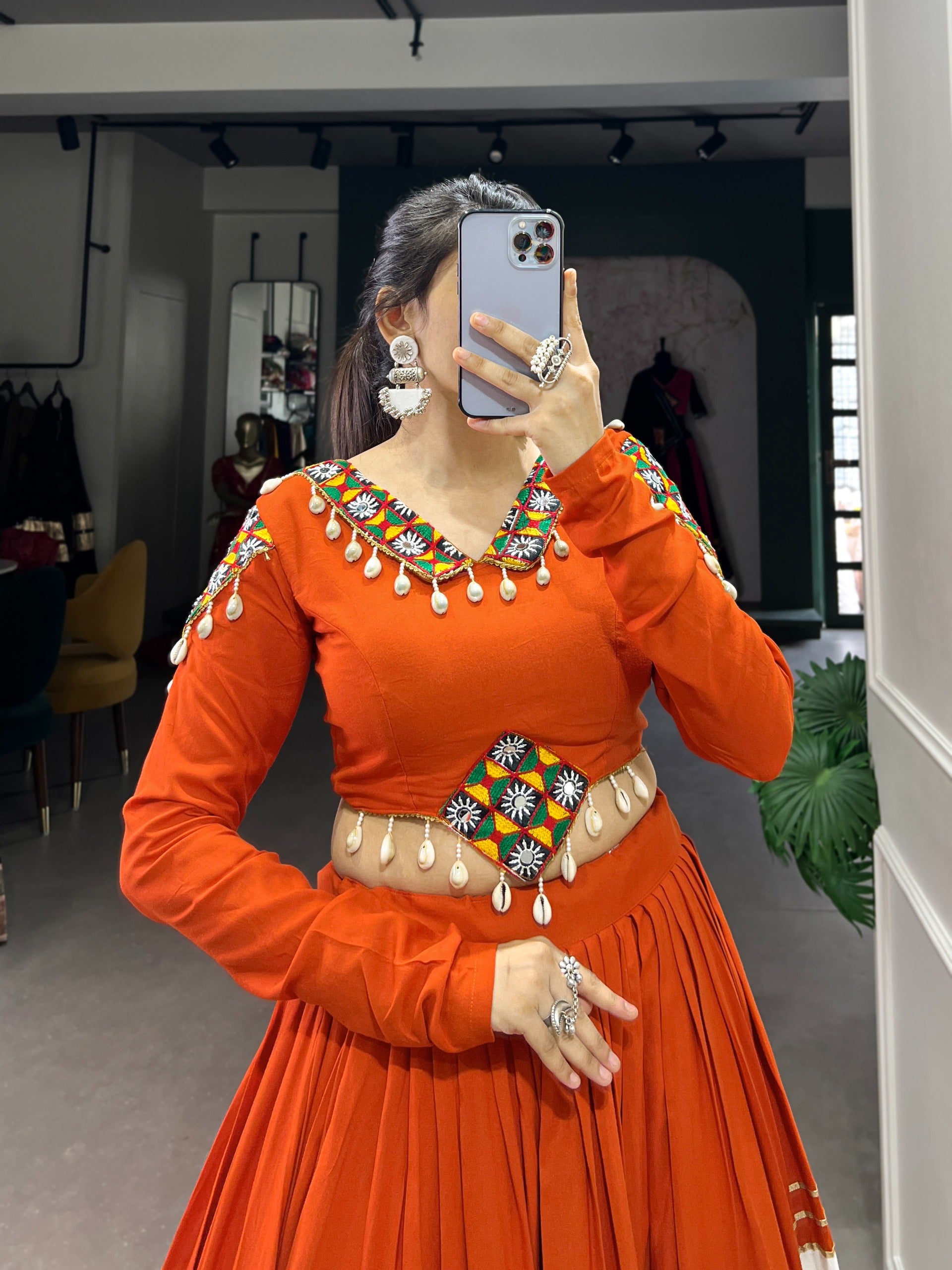 Pure Rayon Fabric Lehenga For Navratri