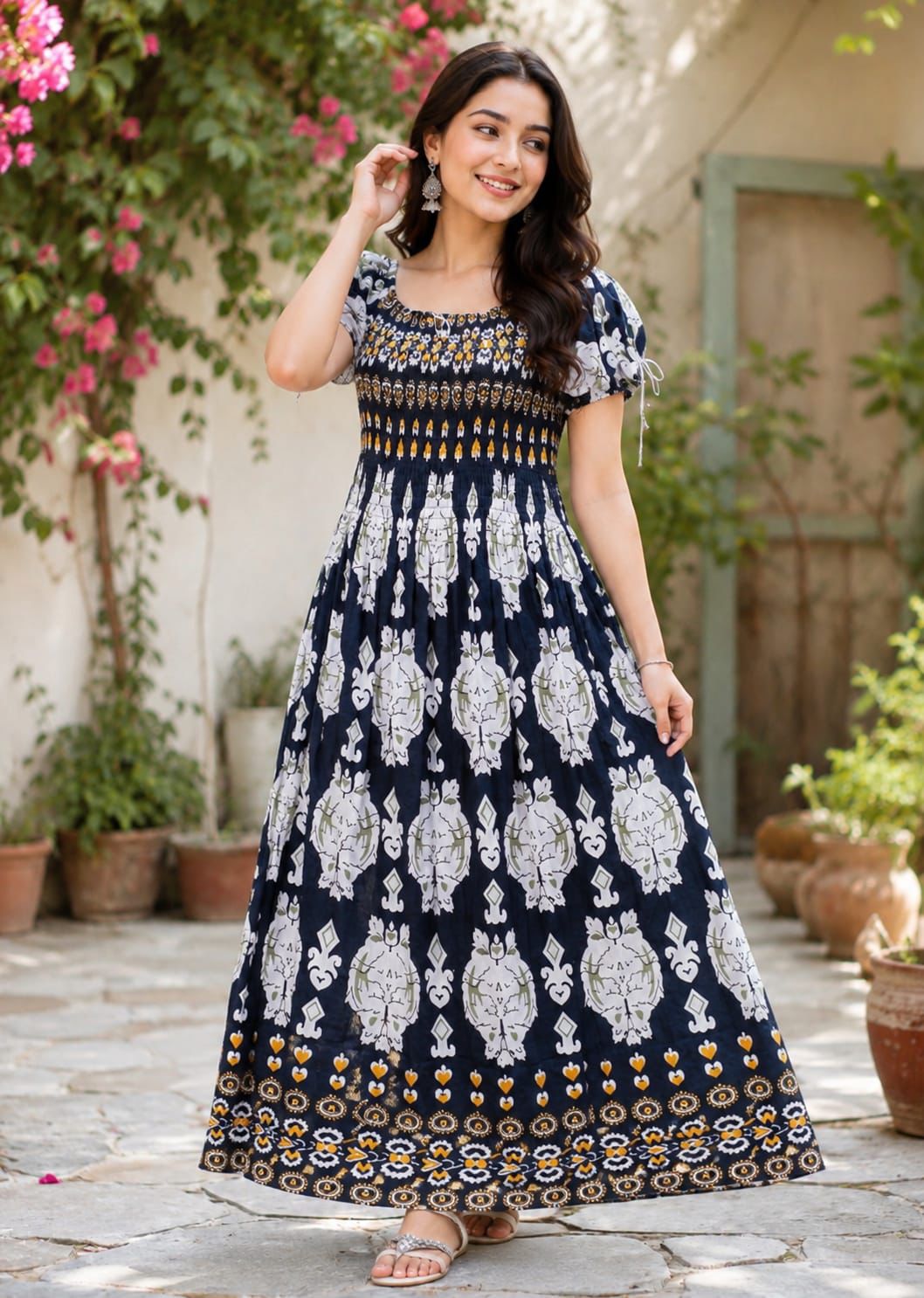 RAYON PRINTED DRESS