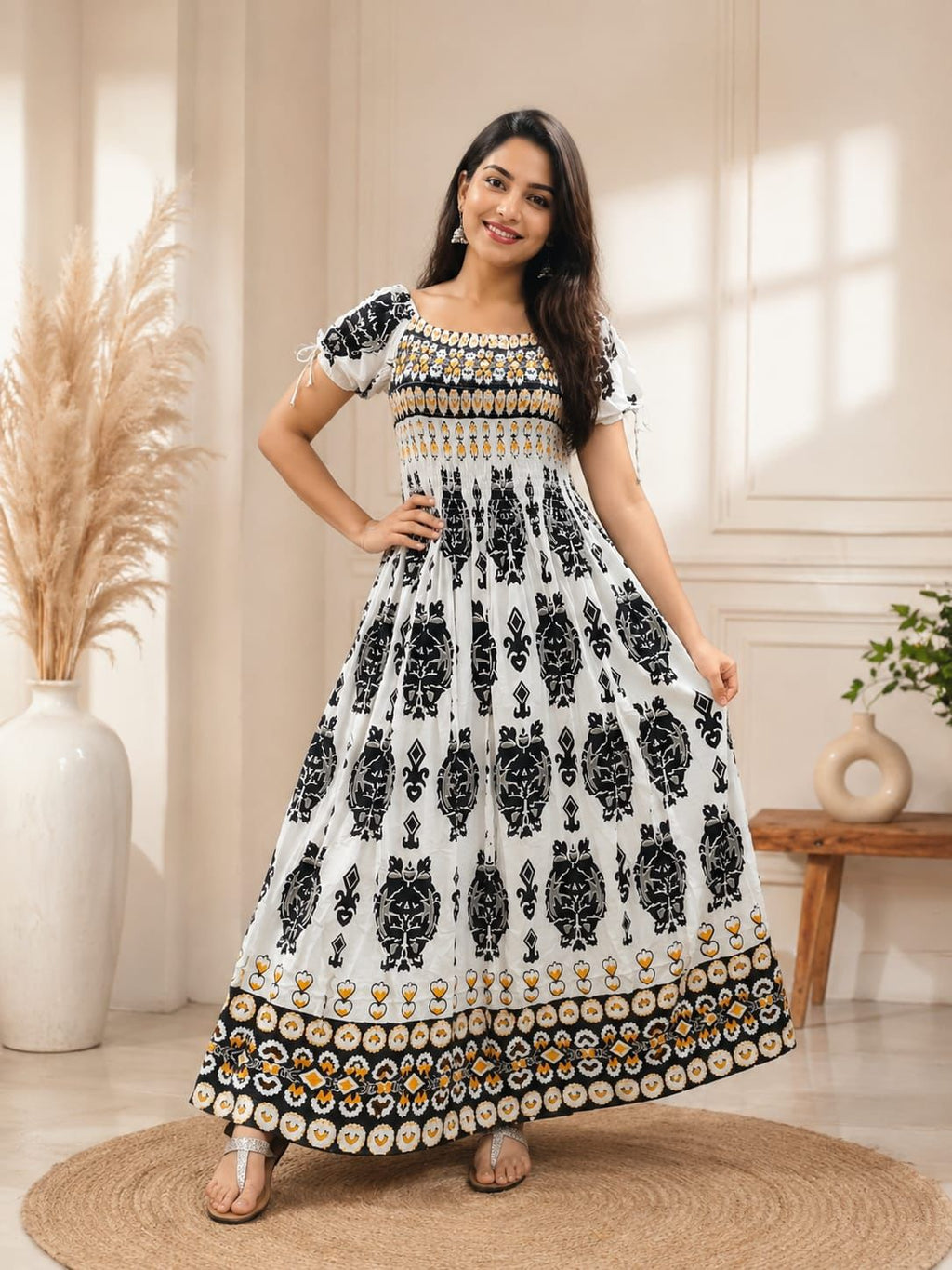 RAYON PRINTED DRESS