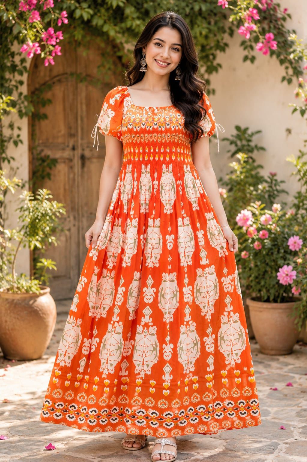 RAYON PRINTED DRESS