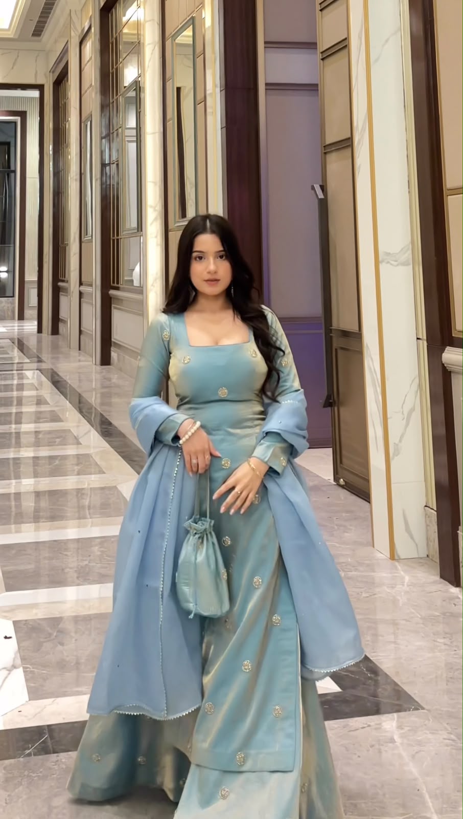 Fancy Silk Top Plazo with Dupatta