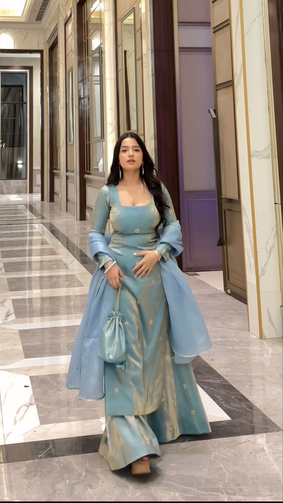 Fancy Silk Top Plazo with Dupatta