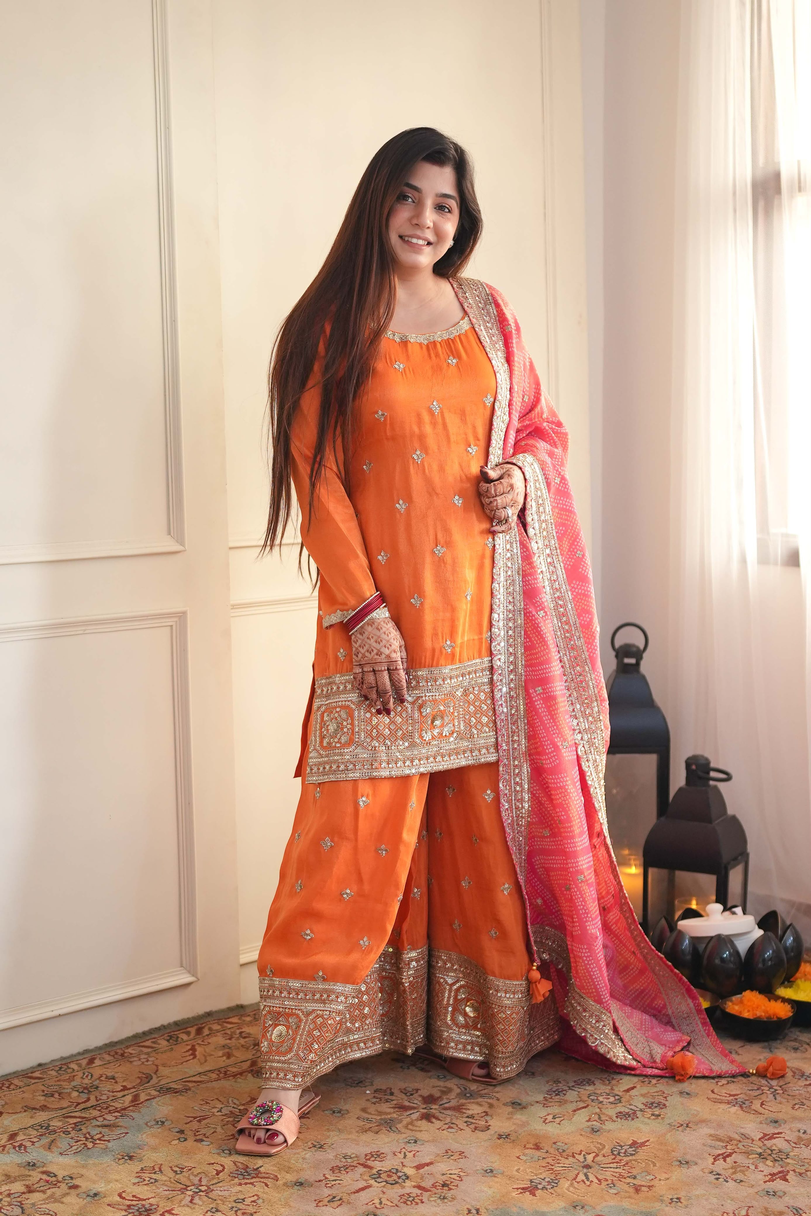 Designer Suit With Plazoo and Dupatta