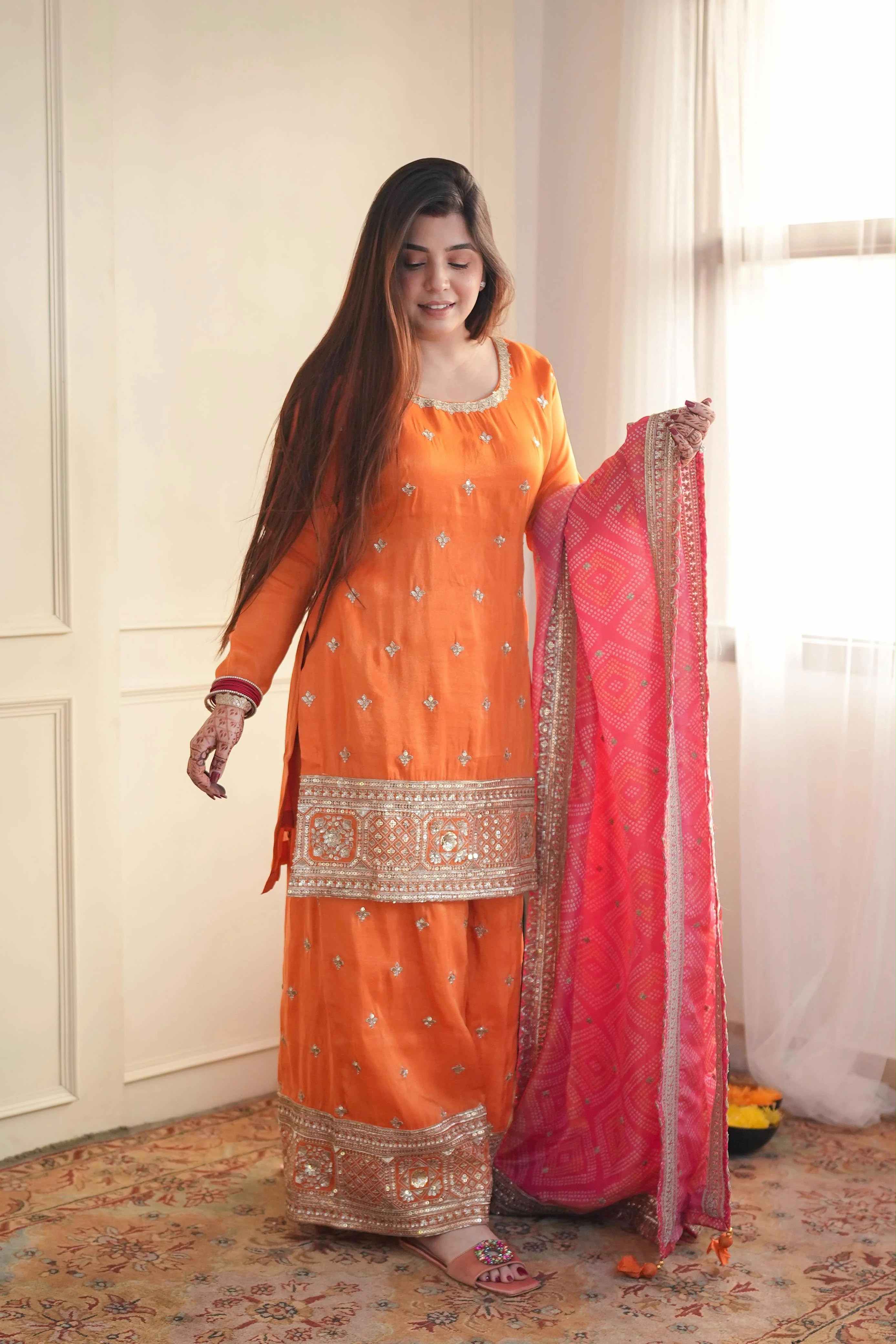 Designer Suit With Plazoo and Dupatta