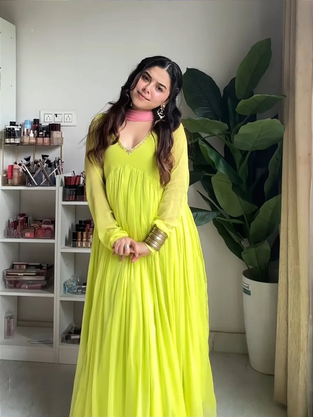 Gown with dupatta