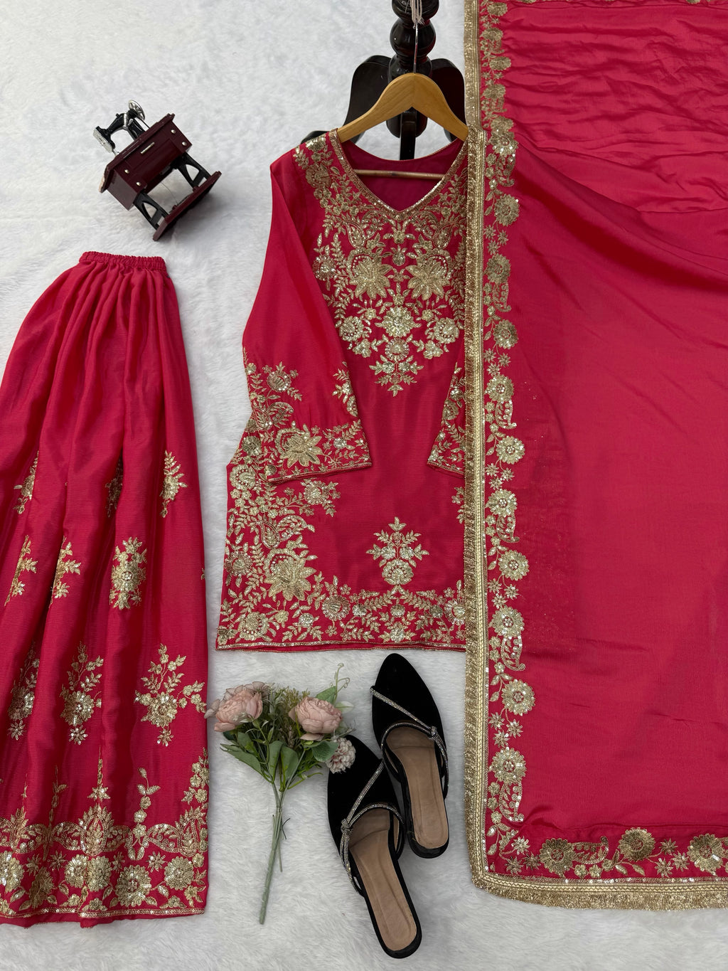 Elegance Top Plazo With Dupatta