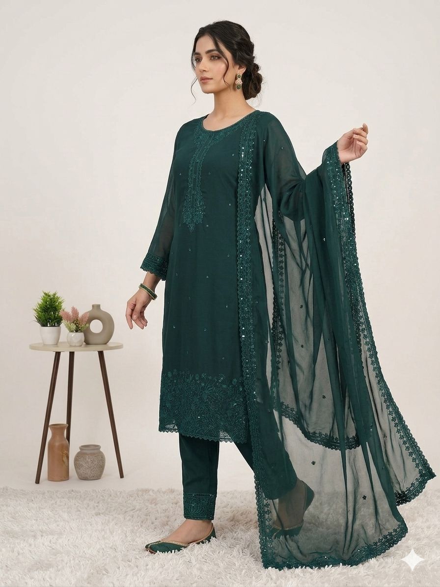 Top pant with dupatta