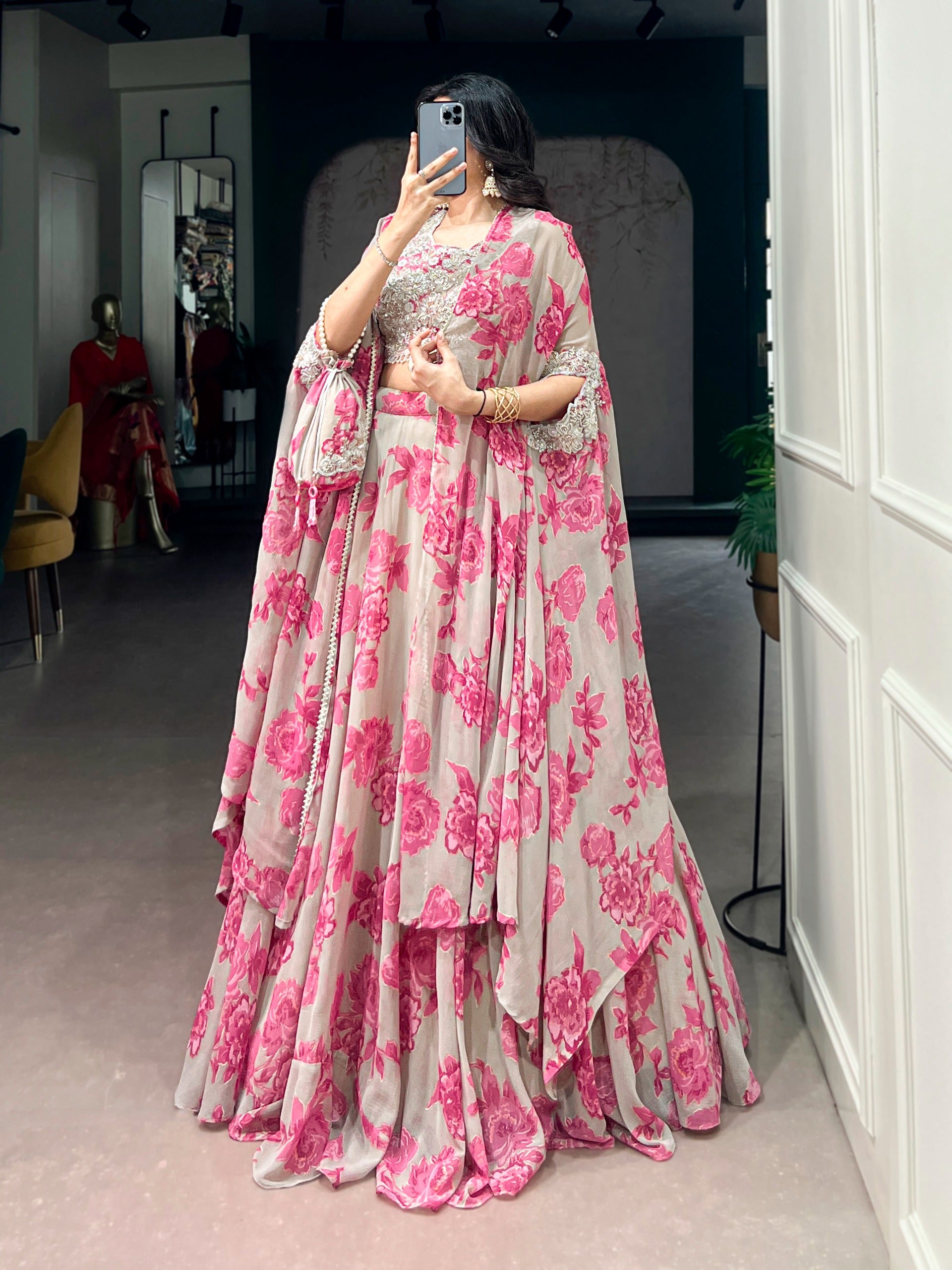Lehenga blouse with dupatta batwa