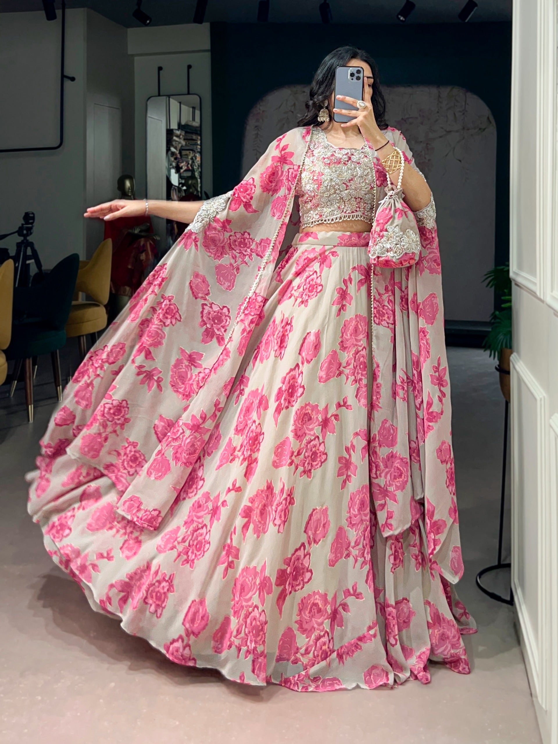 Lehenga blouse with dupatta batwa