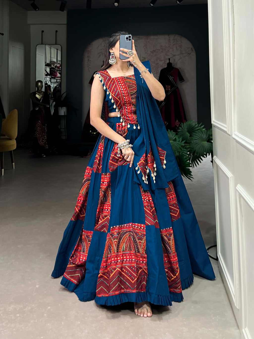 Lehnega Stitch Blouse With Dupatta