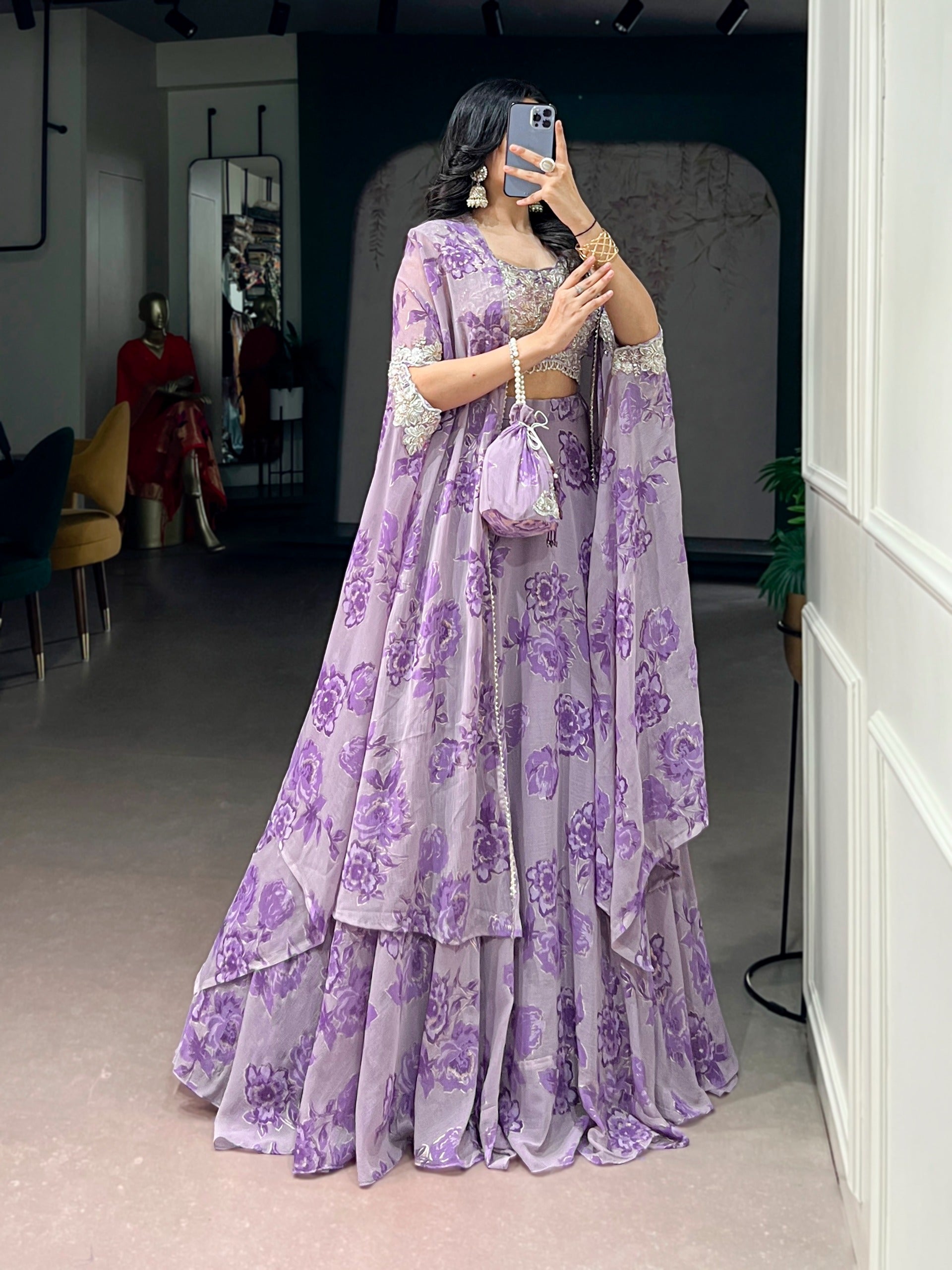 Lehenga blouse with dupatta batwa