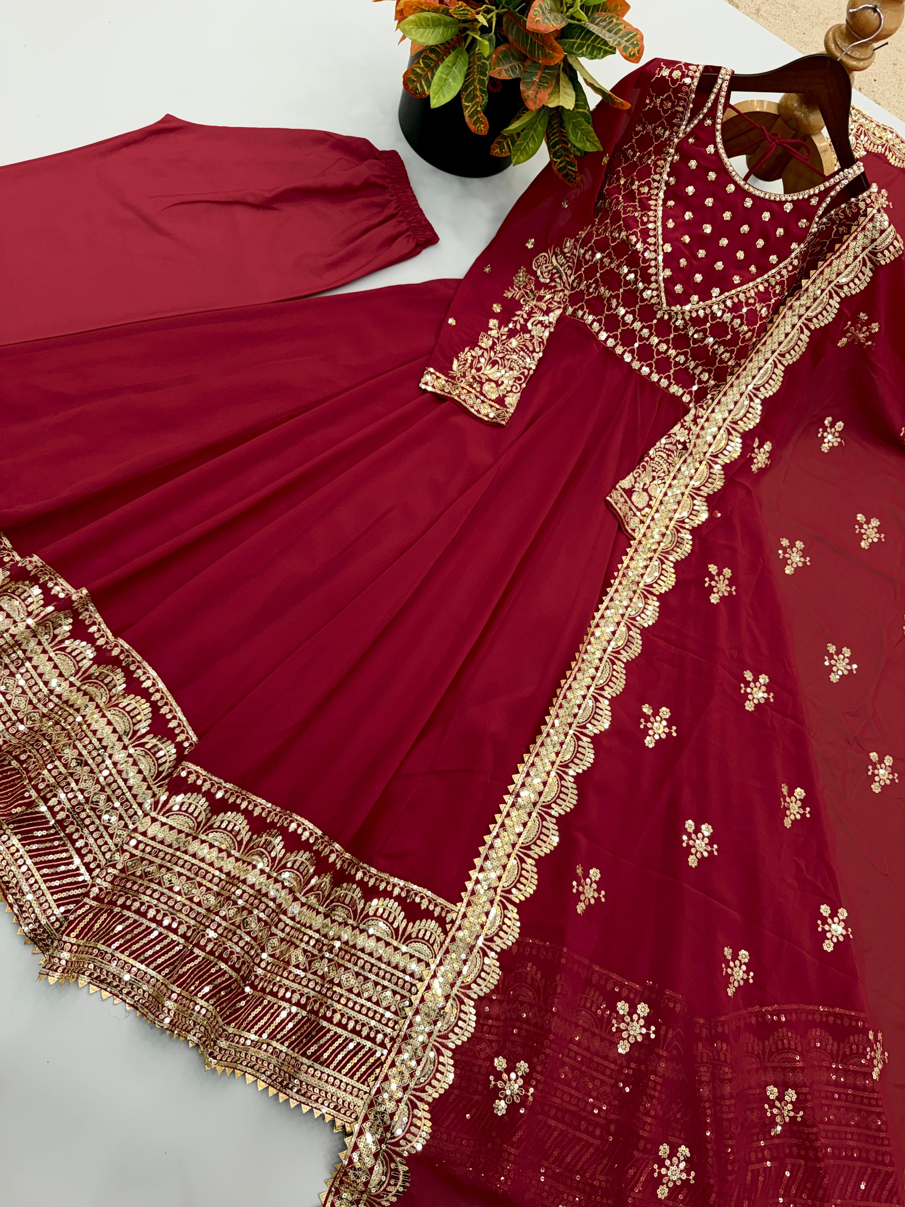 Gown with dupatta