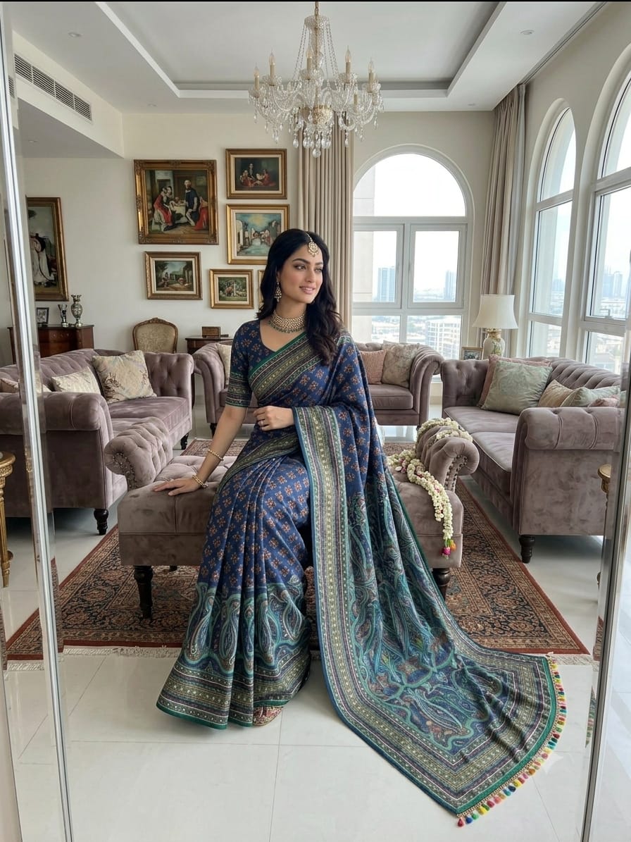 Chinon Silk Saree