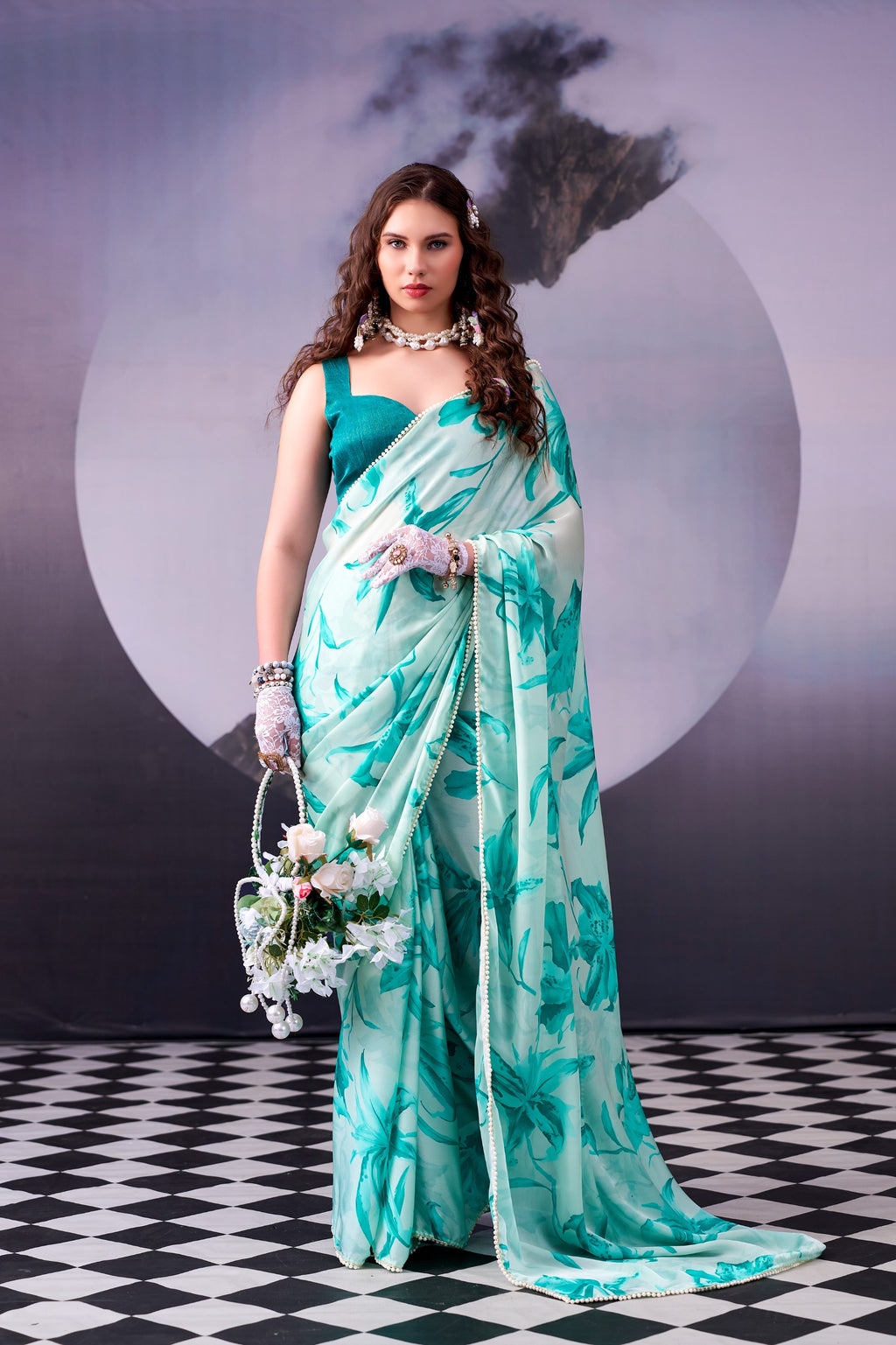 Satin silk saree