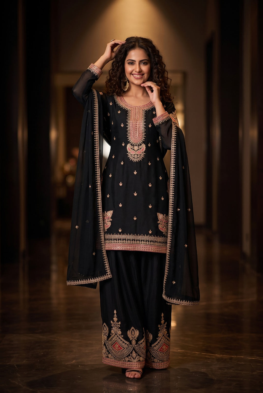 Plazo suit with dupatta