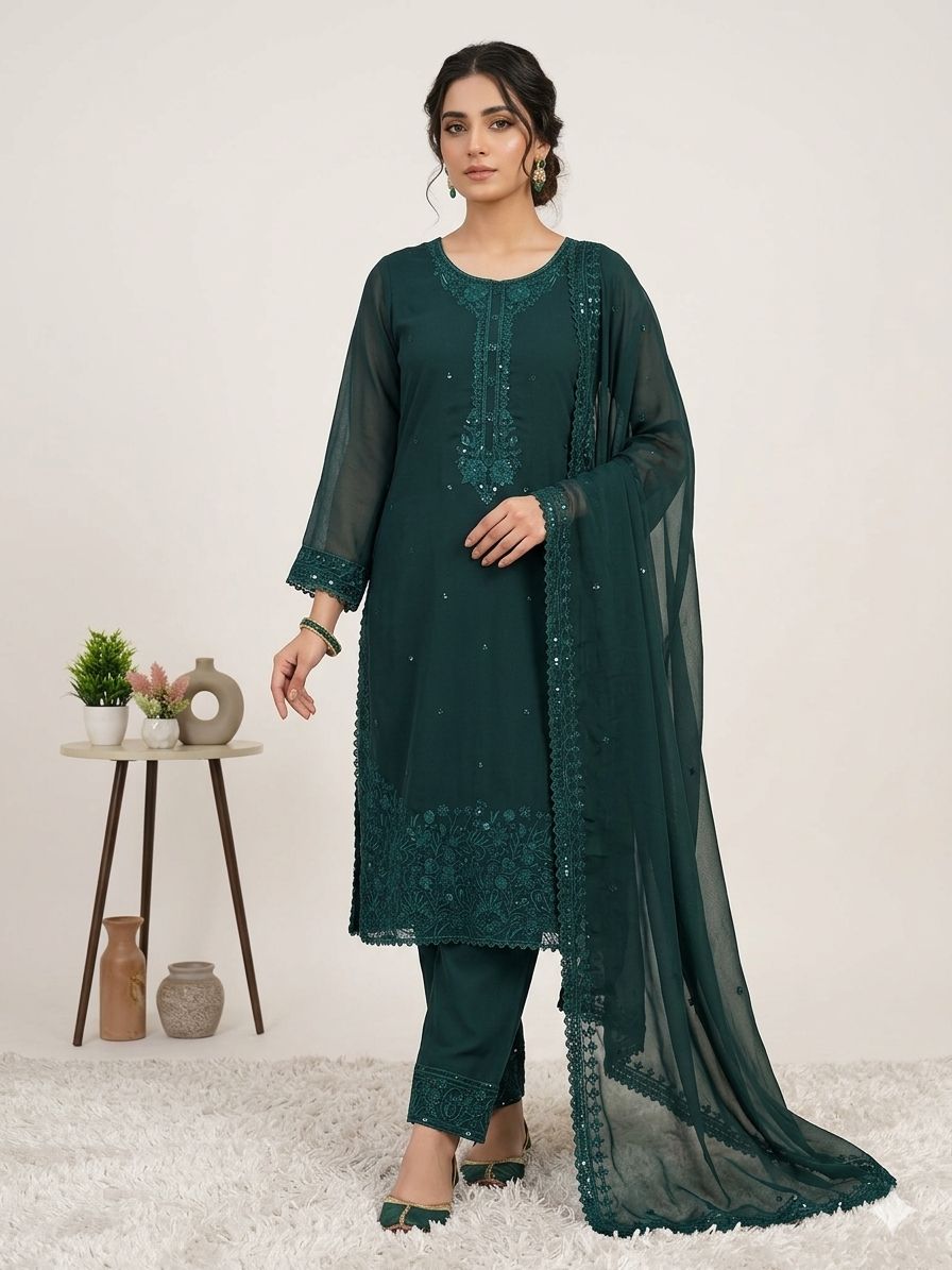 Top pant with dupatta