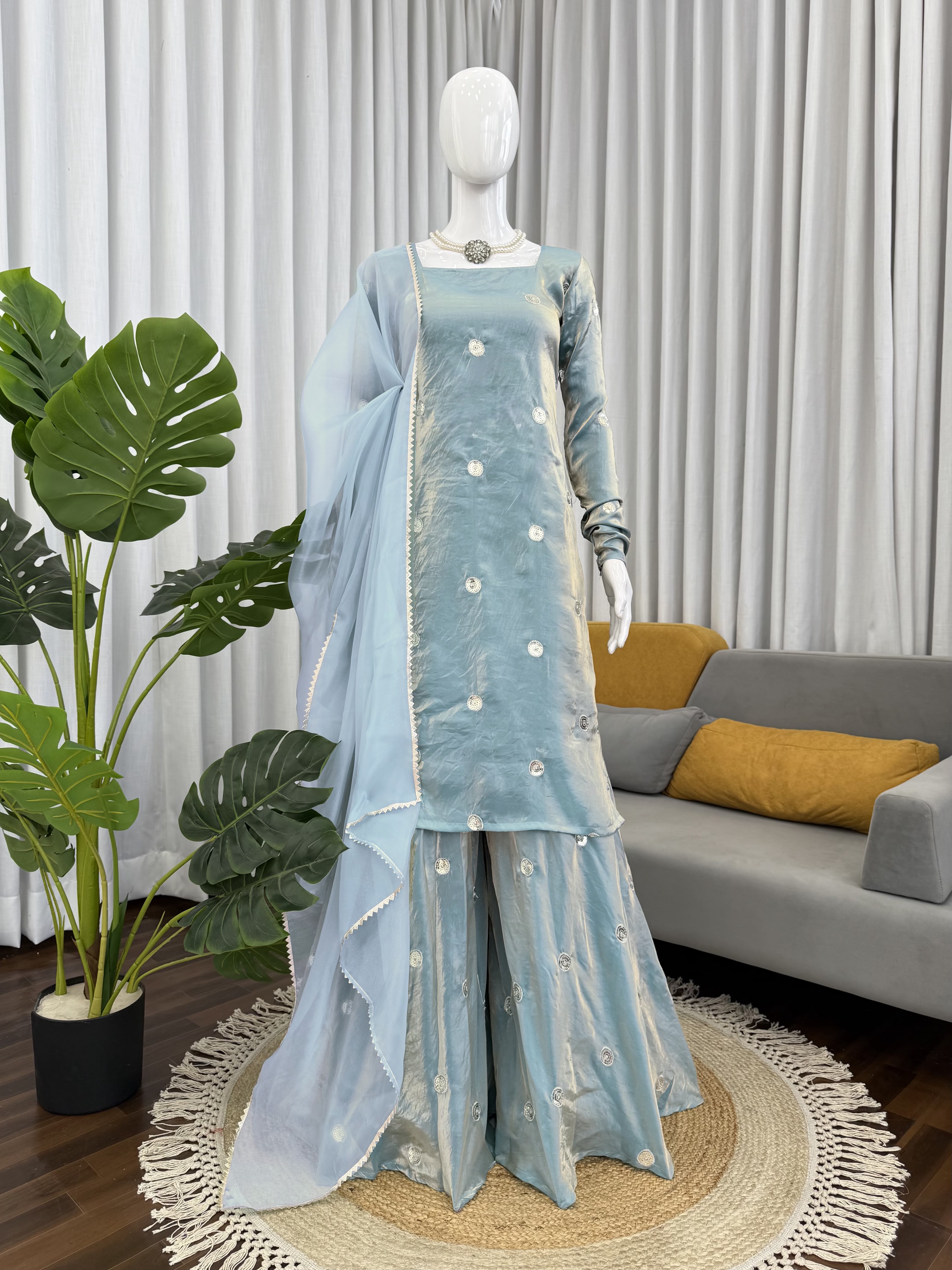 Kurti plazo with dupatta